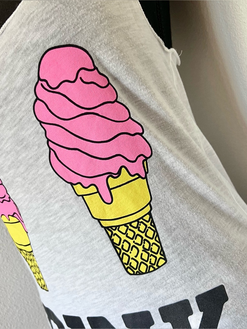RARE EXC • VS PINK Double Ice Cream Cone Graphic Sleep Tank • - Picture 5 of 11